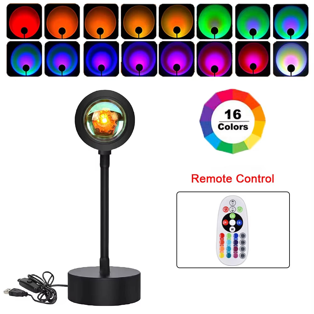 Tuya Smart Sunset Lamp Night Light Sunset Projector Smart Life APP Remote Led Lights Room Decoration Photography Birthday Gift